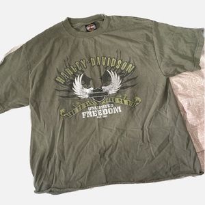 Army green Harley-Davidson Tee (pre-loved)